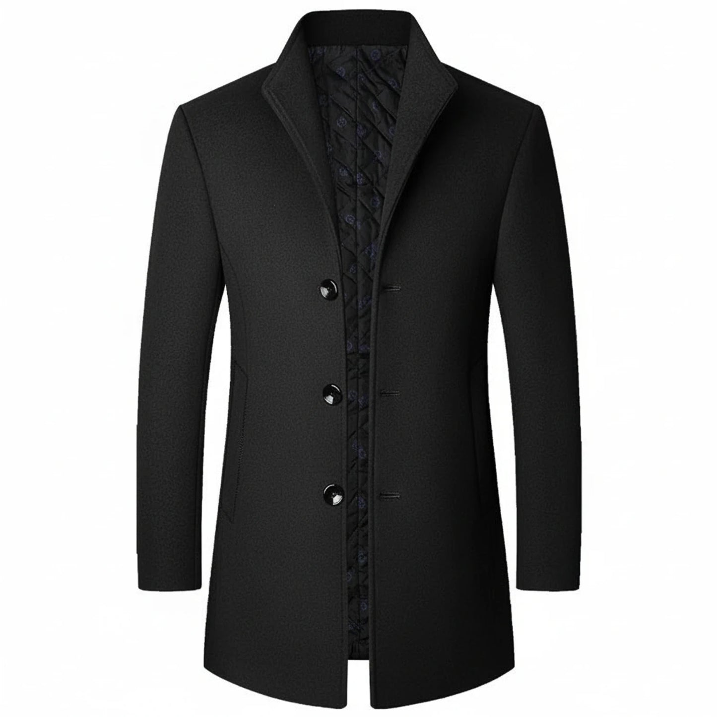 Men's Classic Three Button Formal Overcoat