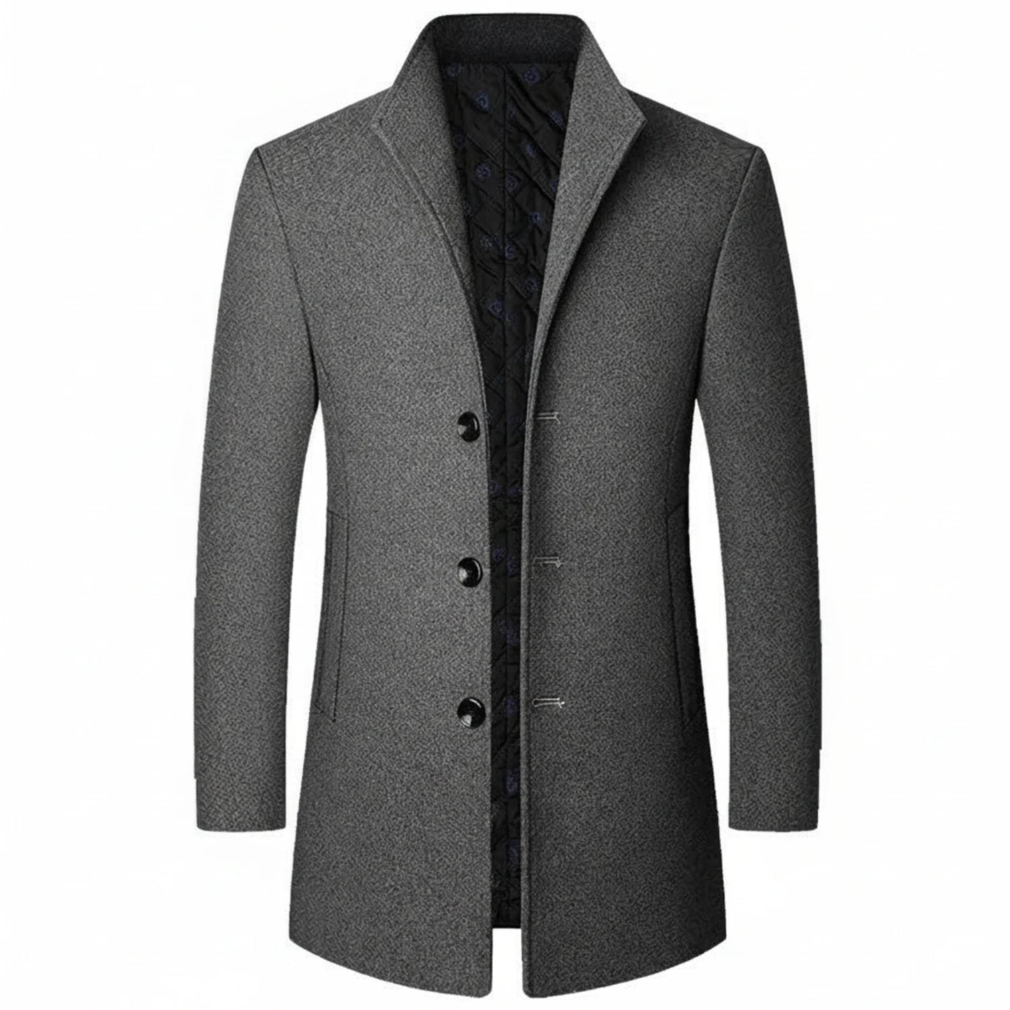 Men's Classic Three Button Formal Overcoat