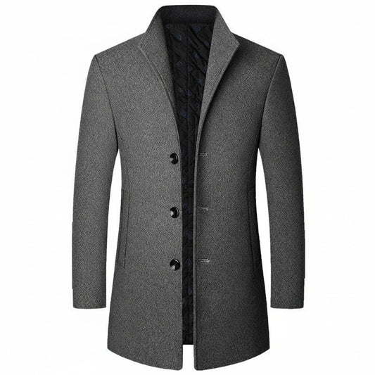 Men's Classic Three Button Formal Overcoat