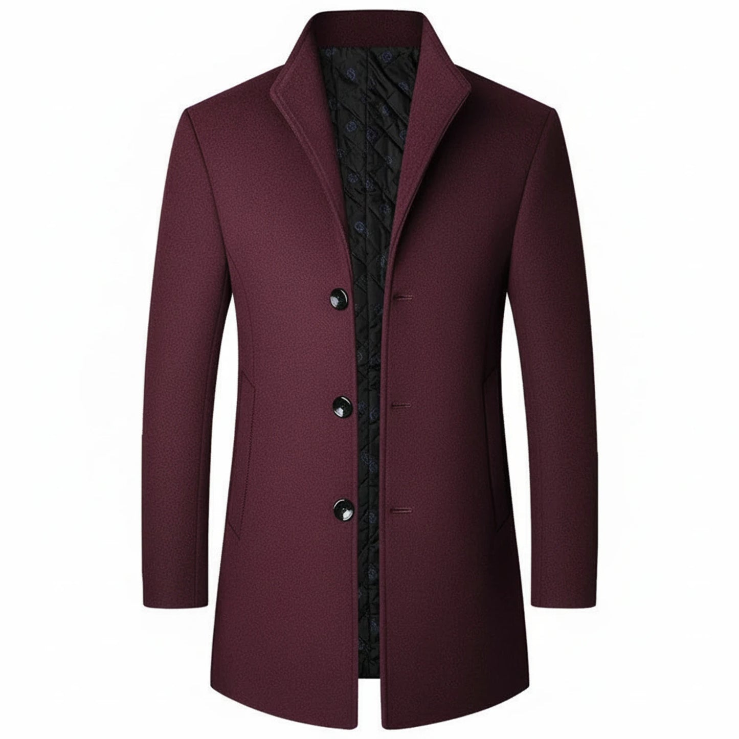 Men's Classic Three Button Formal Overcoat