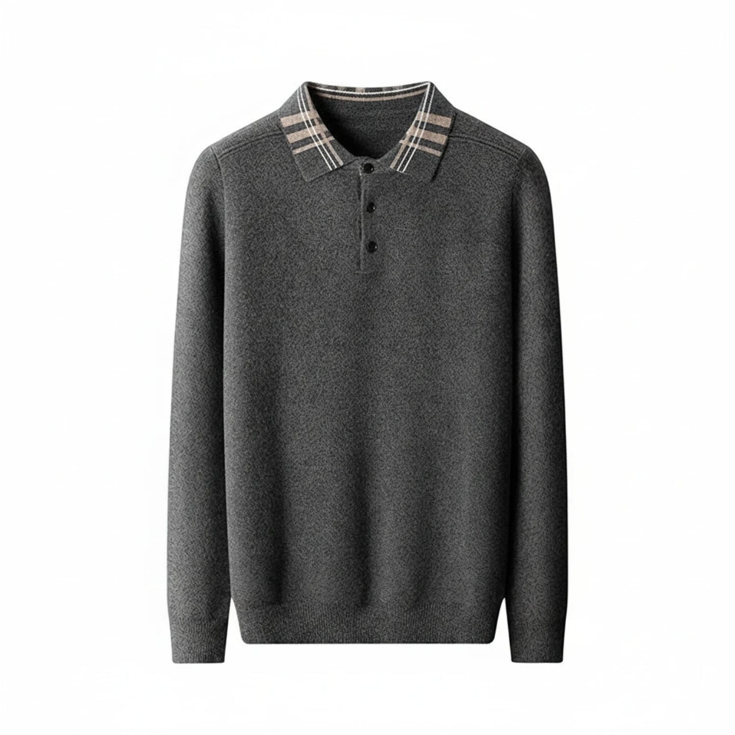 Men's Long Sleeve Polo Sweater