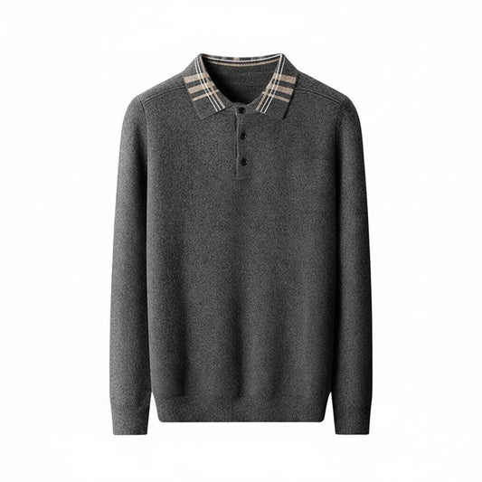 Men's Long Sleeve Polo Sweater