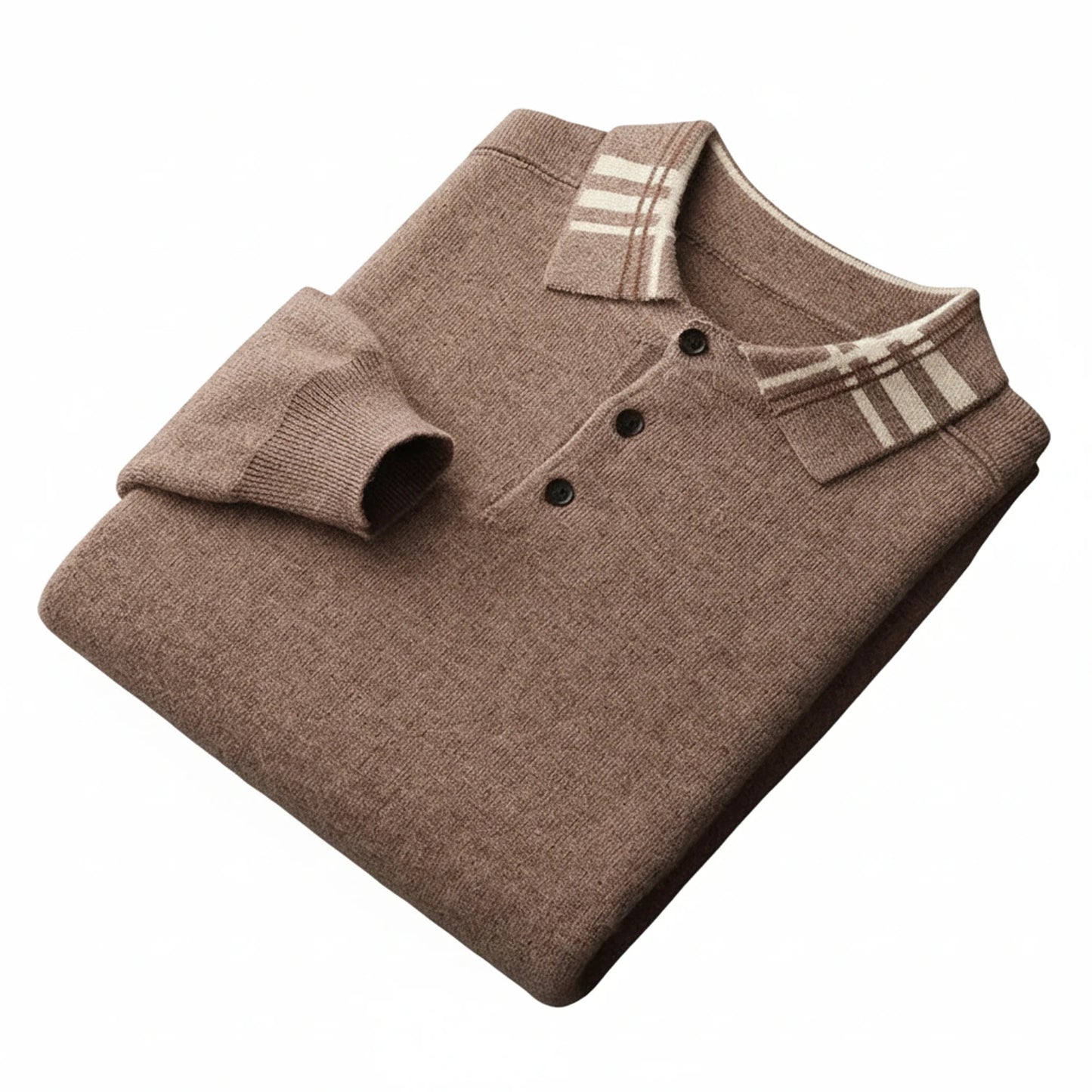 Men's Long Sleeve Polo Sweater