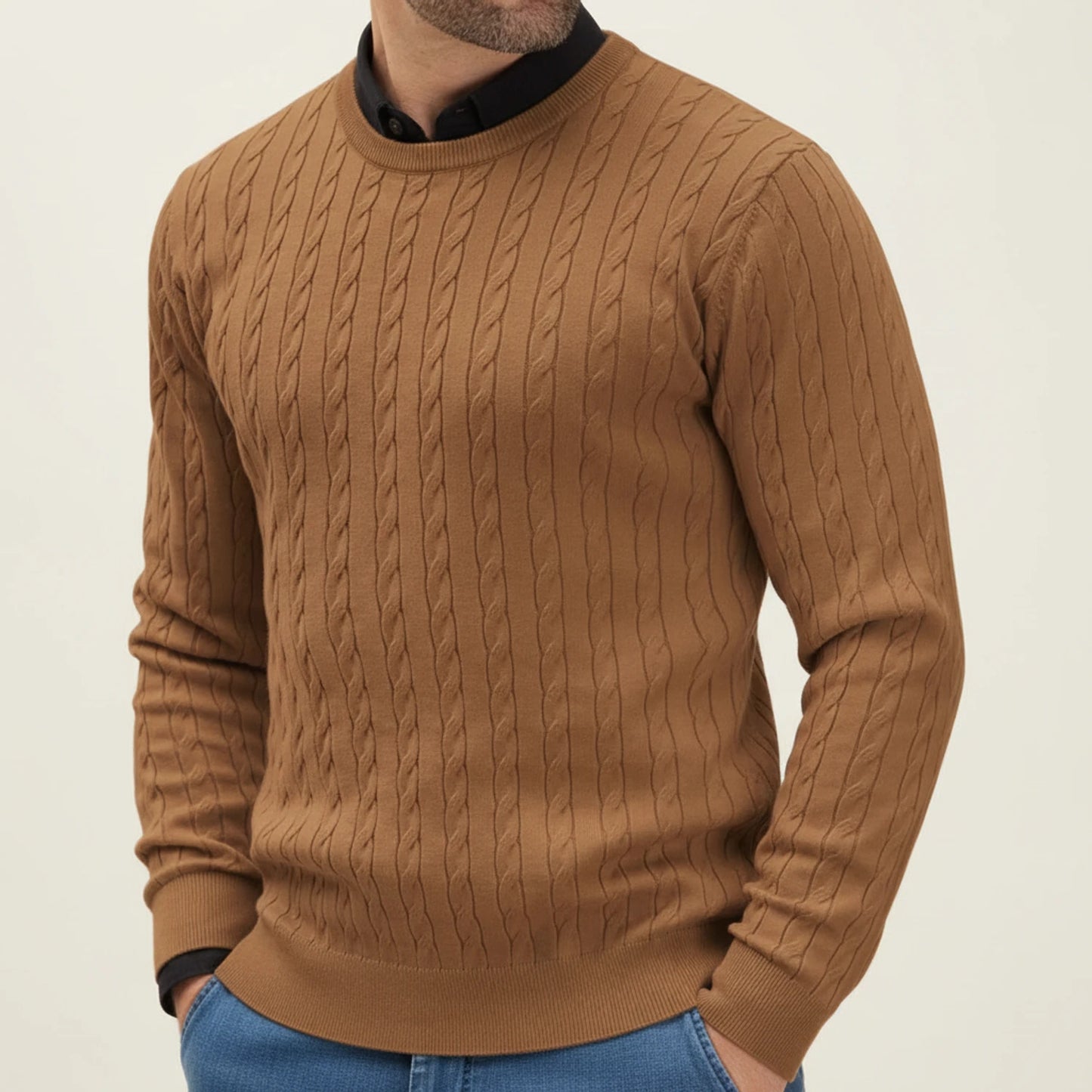 Men's Casual Cable Knit Sweater