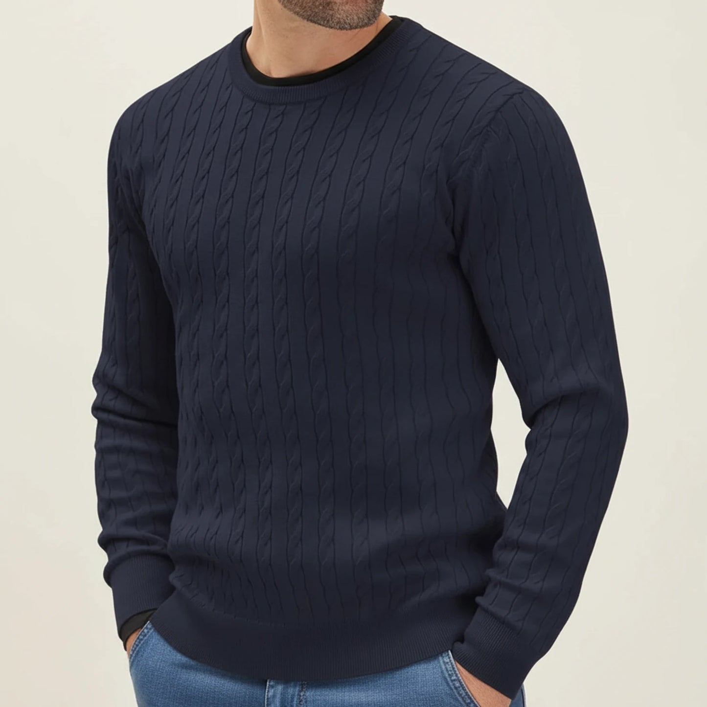 Men's Casual Cable Knit Sweater