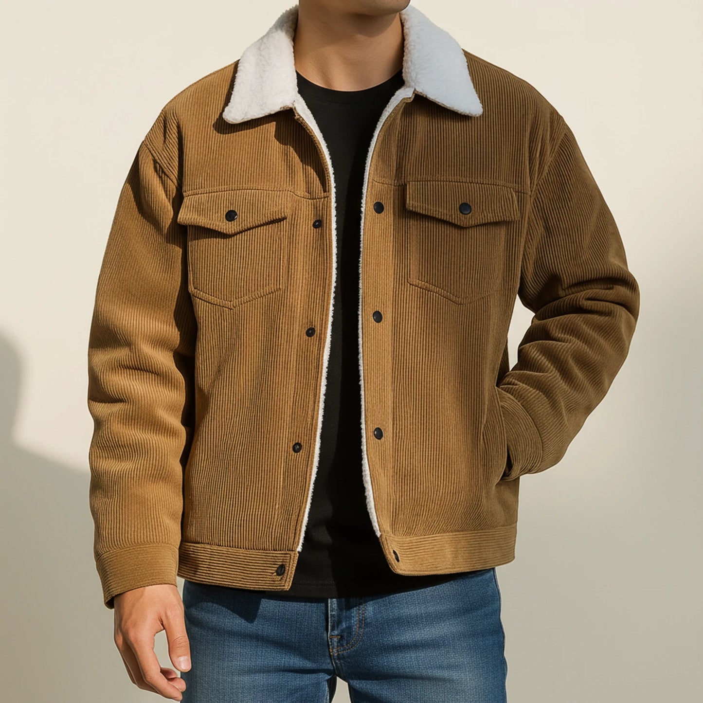 Men's Sherpa Lined Curdory Jacket