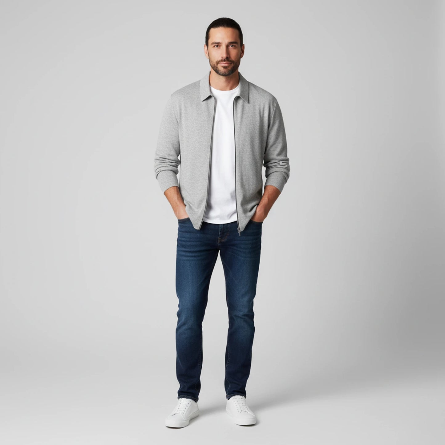 Men's Full Zip Sweater Jacket image