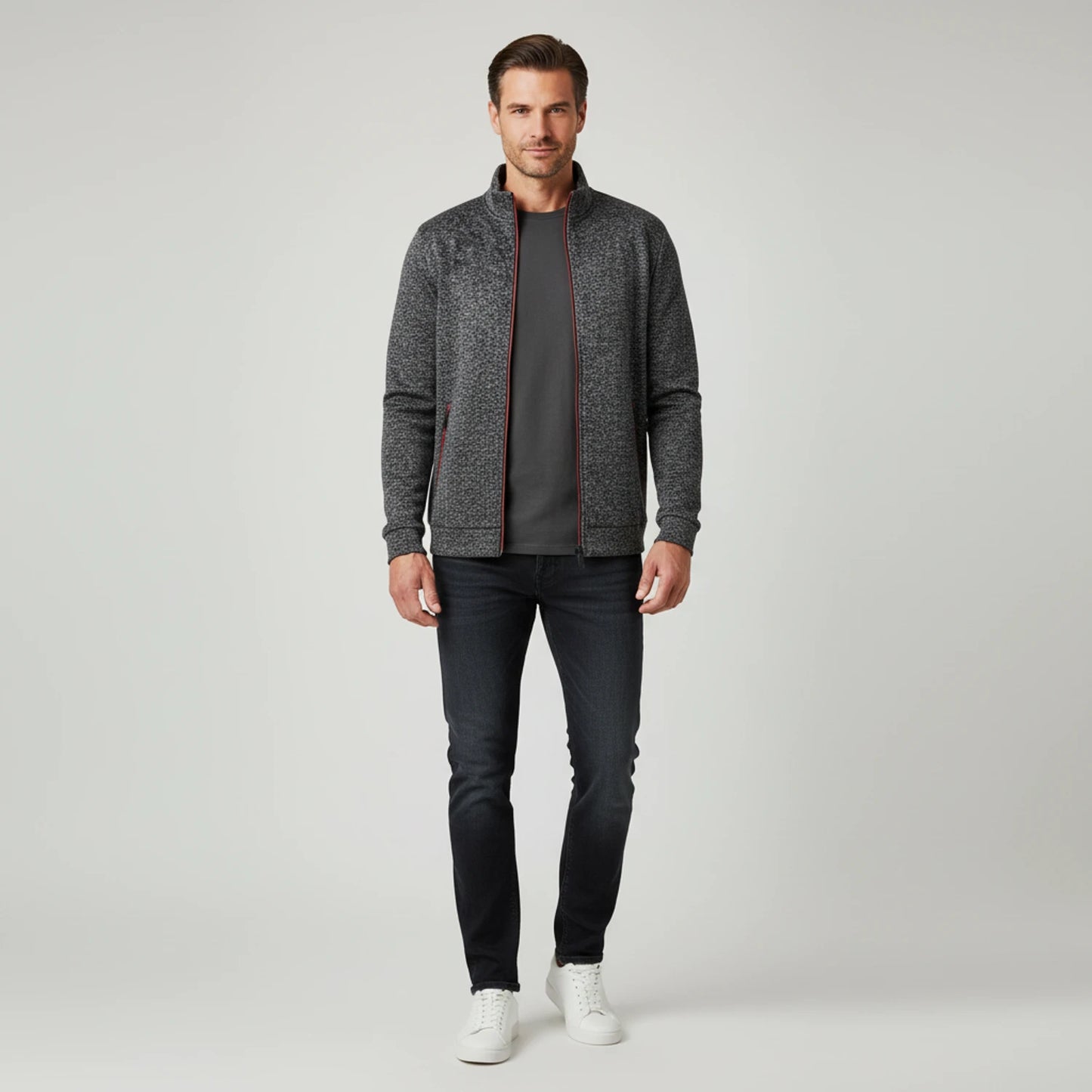 Men's Full Zip Sweater Jacket image