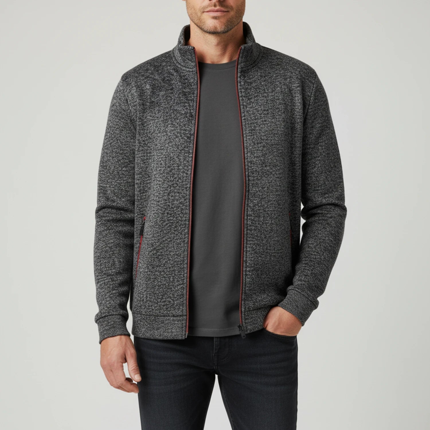 Men's Full Zip Sweater Jacket image