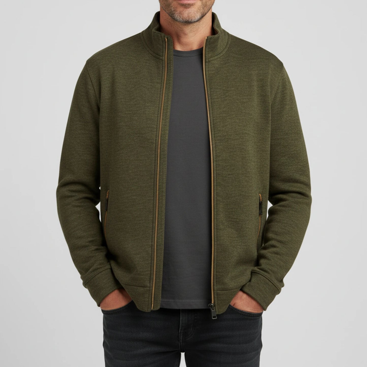 Men's Full Zip Sweater Jacket image