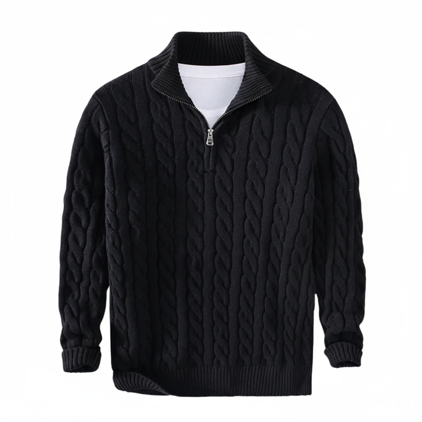 Men's Half-Zip Knit Sweater