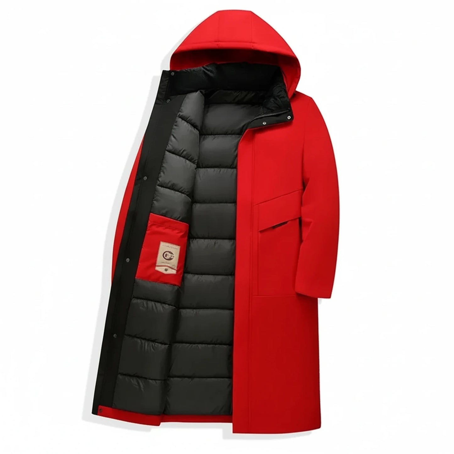 Men's Long Hooded Insulated Parka