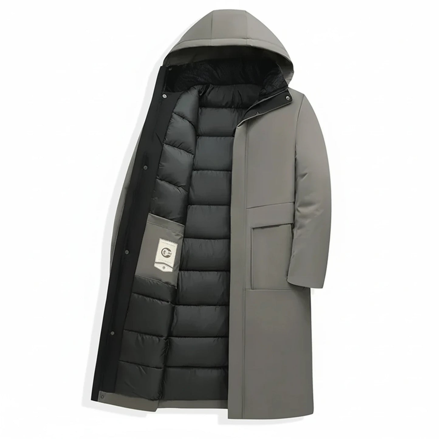 Men's Long Hooded Insulated Parka