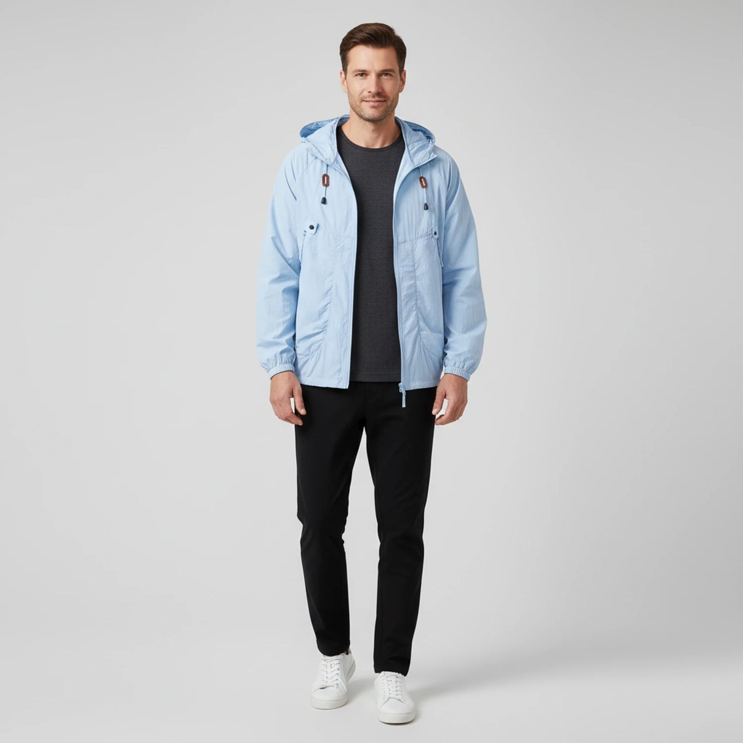 Men's Hooded Windbreaker Jacket
