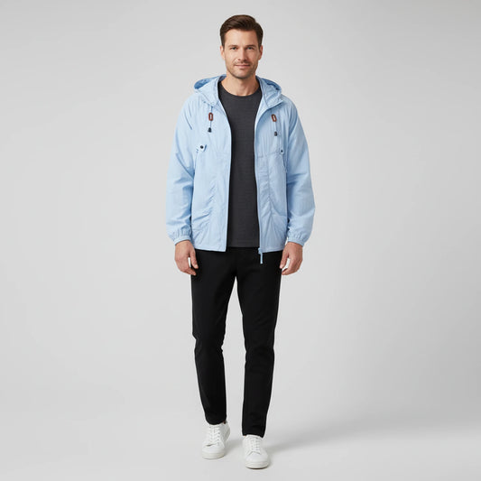 Men's Hooded Windbreaker Jacket