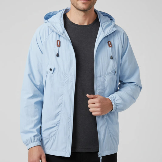 Men's Hooded Windbreaker Jacket