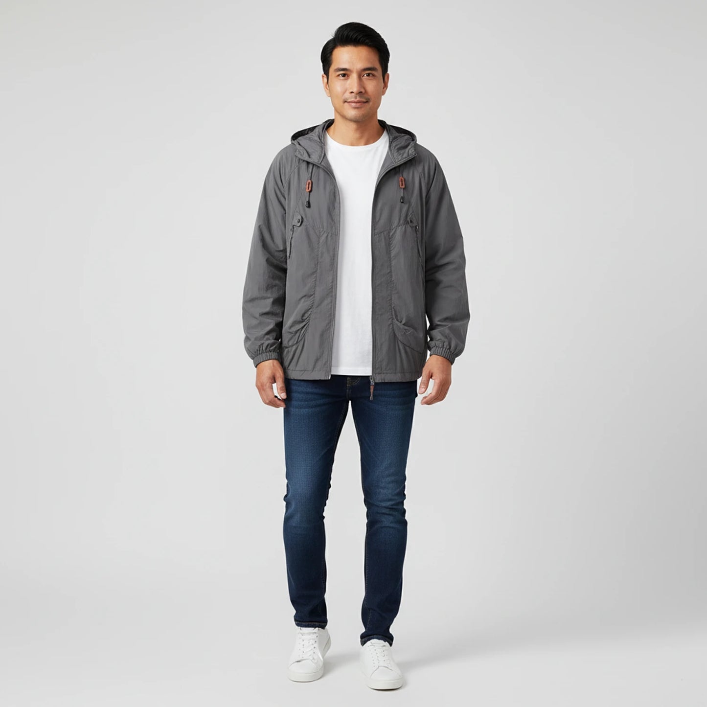 Men's Hooded Windbreaker Jacket