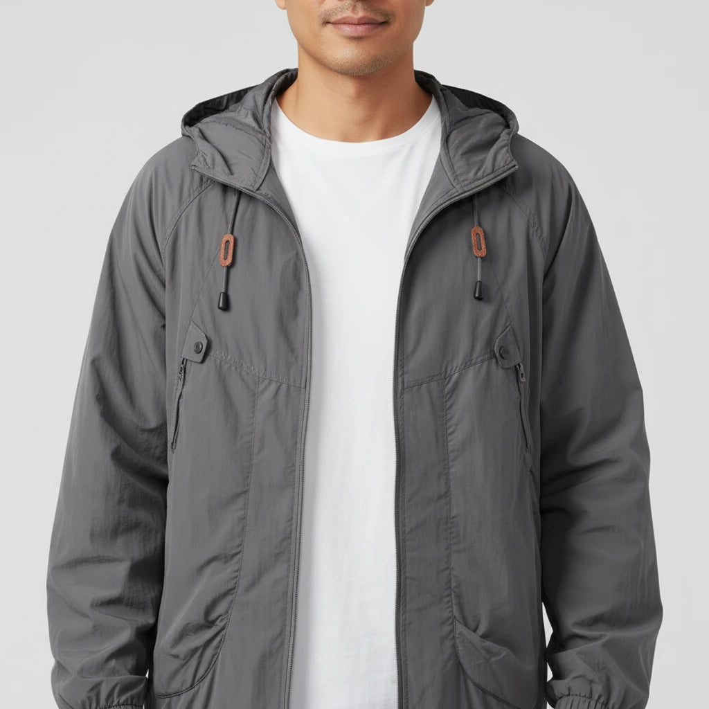 Men's Hooded Windbreaker Jacket