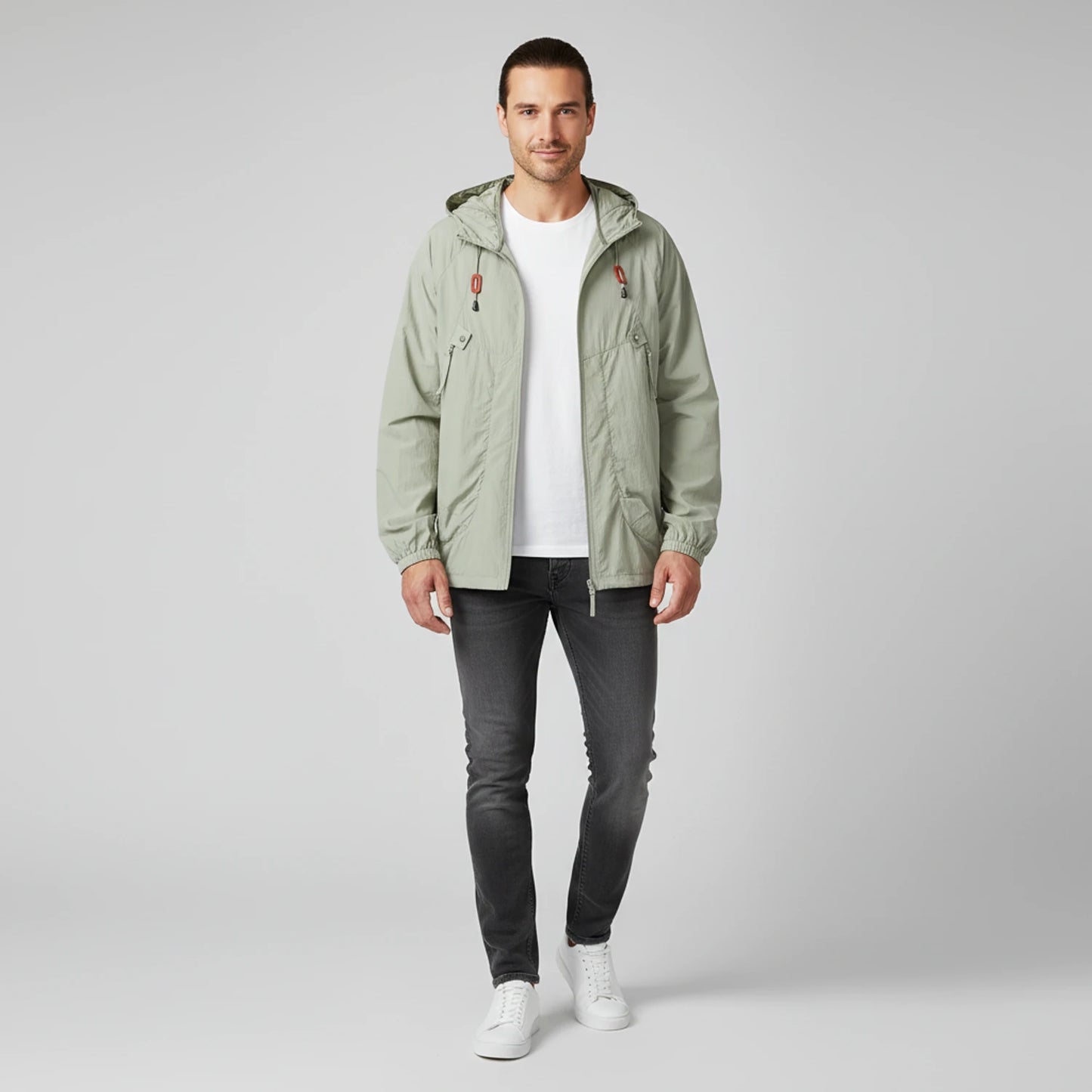 Men's Hooded Windbreaker Jacket