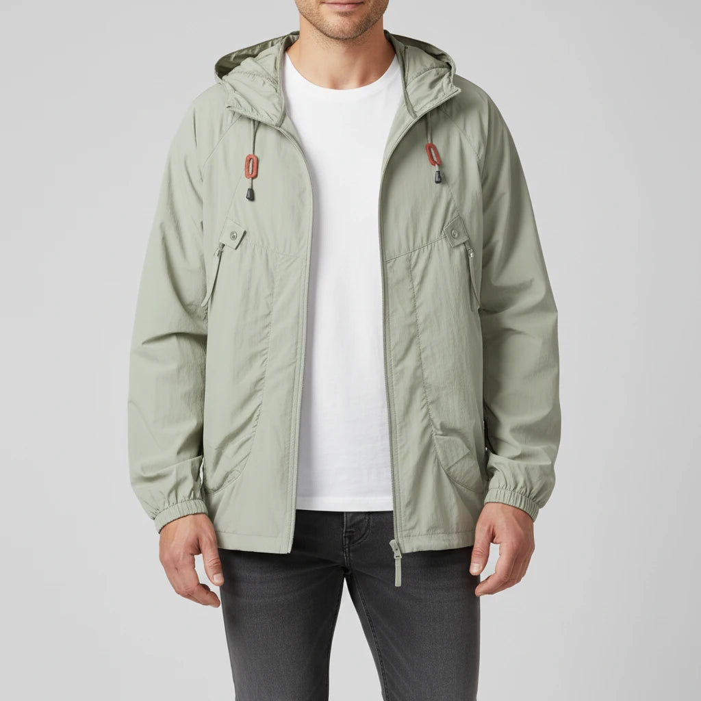 Men's Hooded Windbreaker Jacket