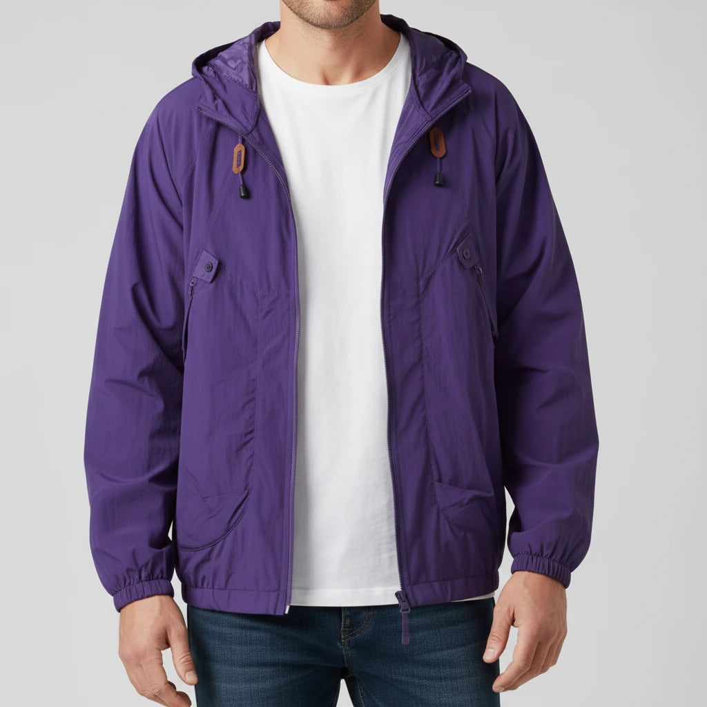 Men's Hooded Windbreaker Jacket