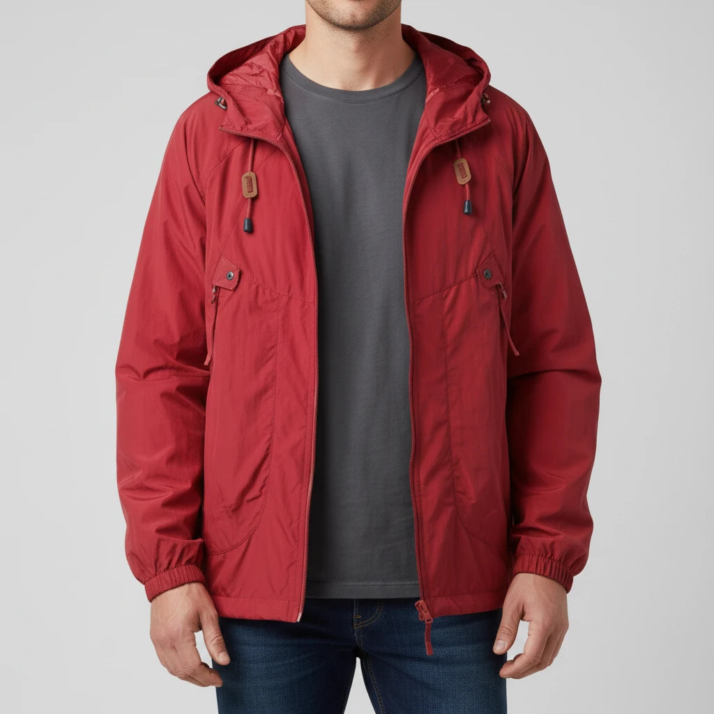 Men's Hooded Windbreaker Jacket