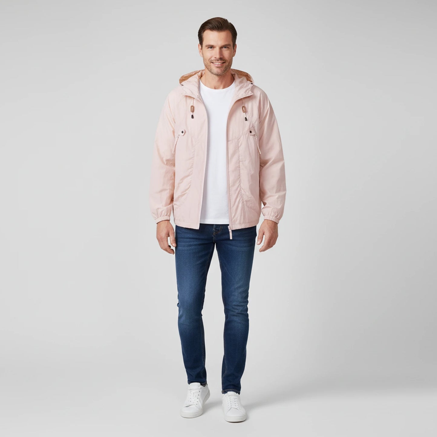 Men's Hooded Windbreaker Jacket