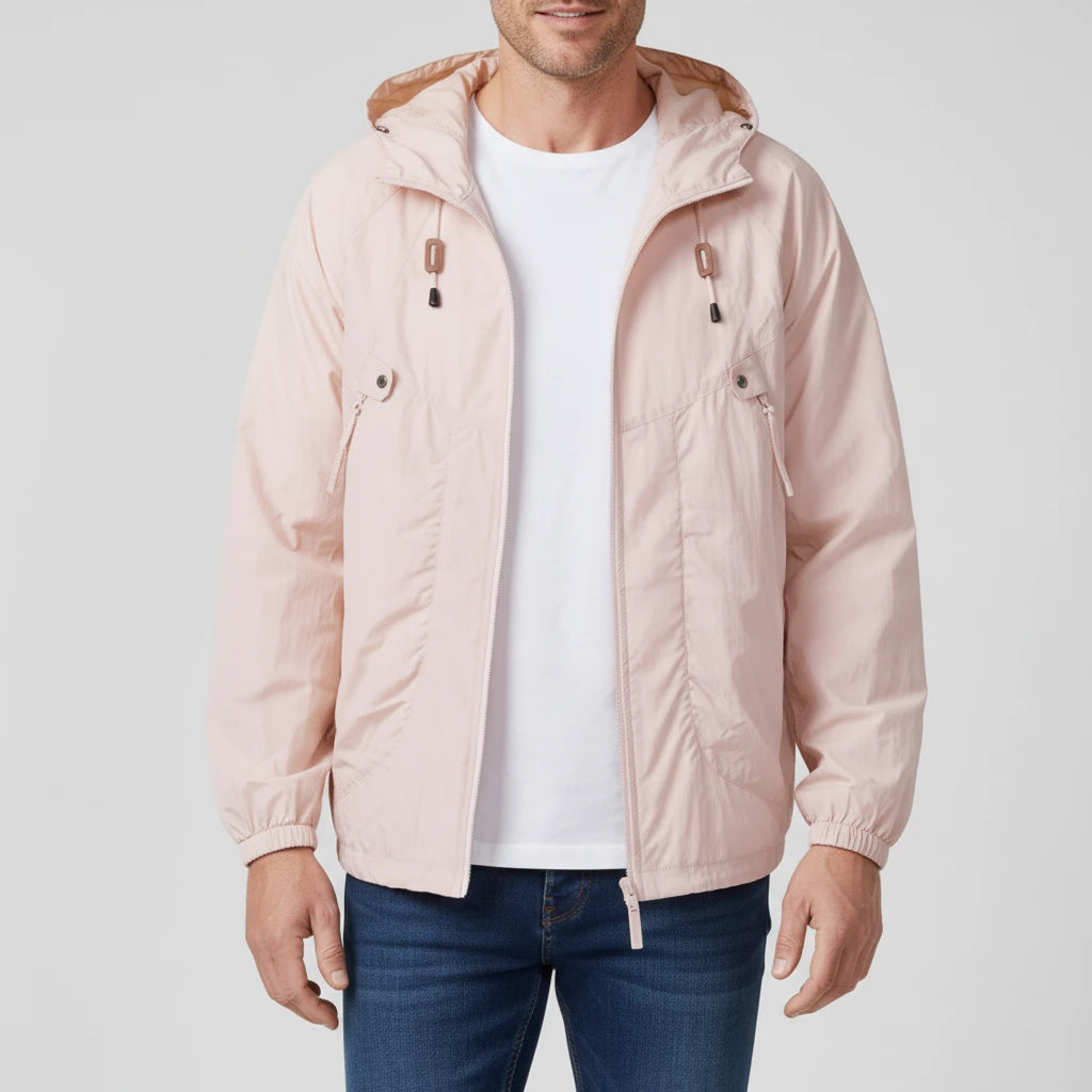 Men's Hooded Windbreaker Jacket