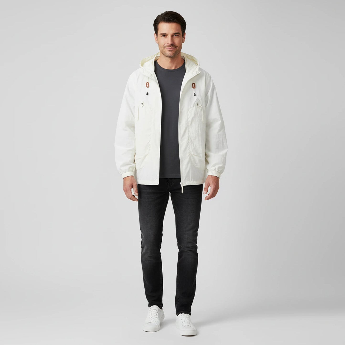 Men's Hooded Windbreaker Jacket