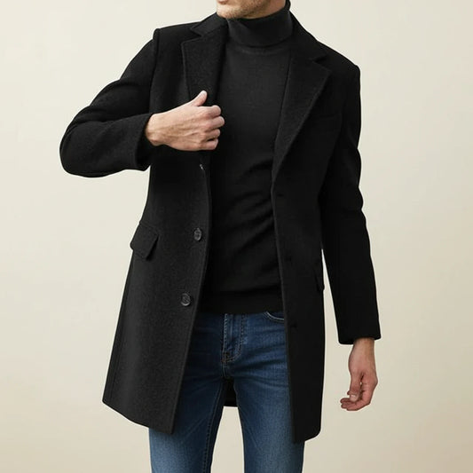 Men's Classic Winter Long Overcoat