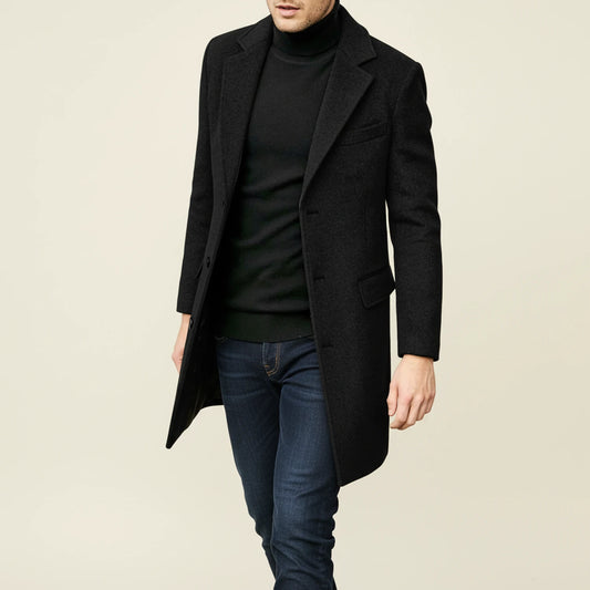 Men's Classic Winter Long Overcoat