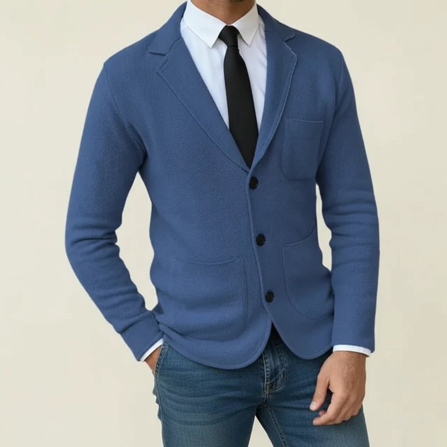 Men's Notch Lapel Blazer Jacket