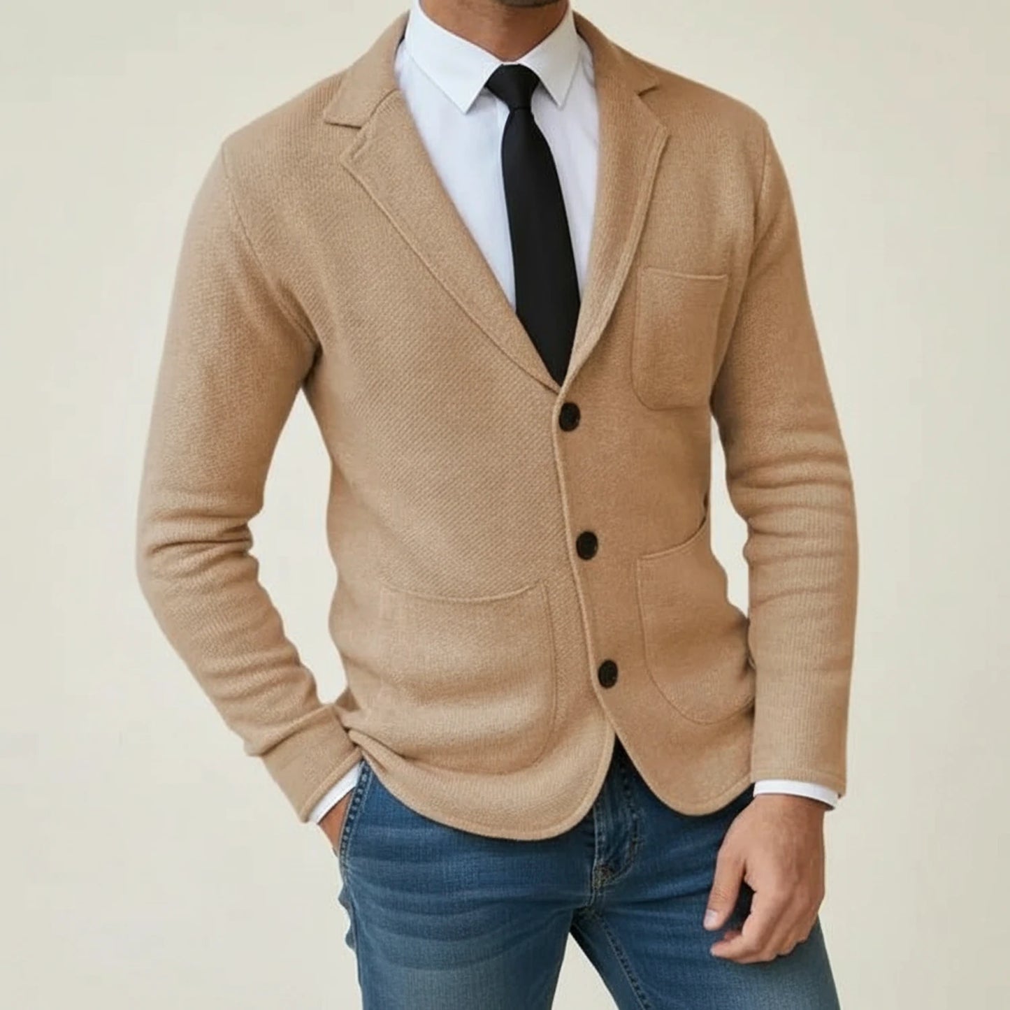 Men's Notch Lapel Blazer Jacket