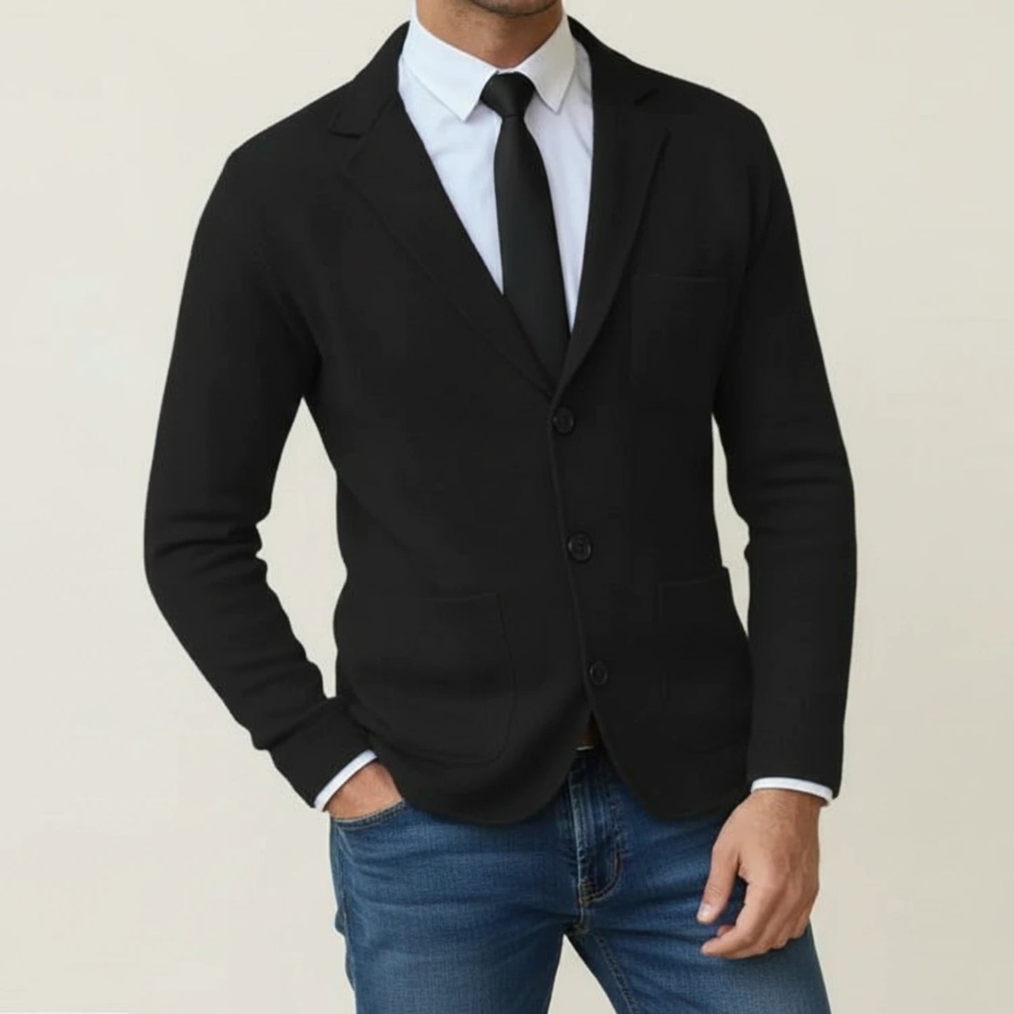 Men's Notch Lapel Blazer Jacket