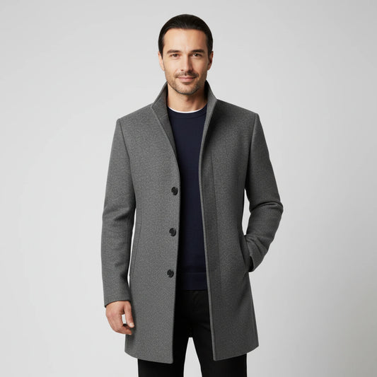 Men's Notched Lapel Overcoat image