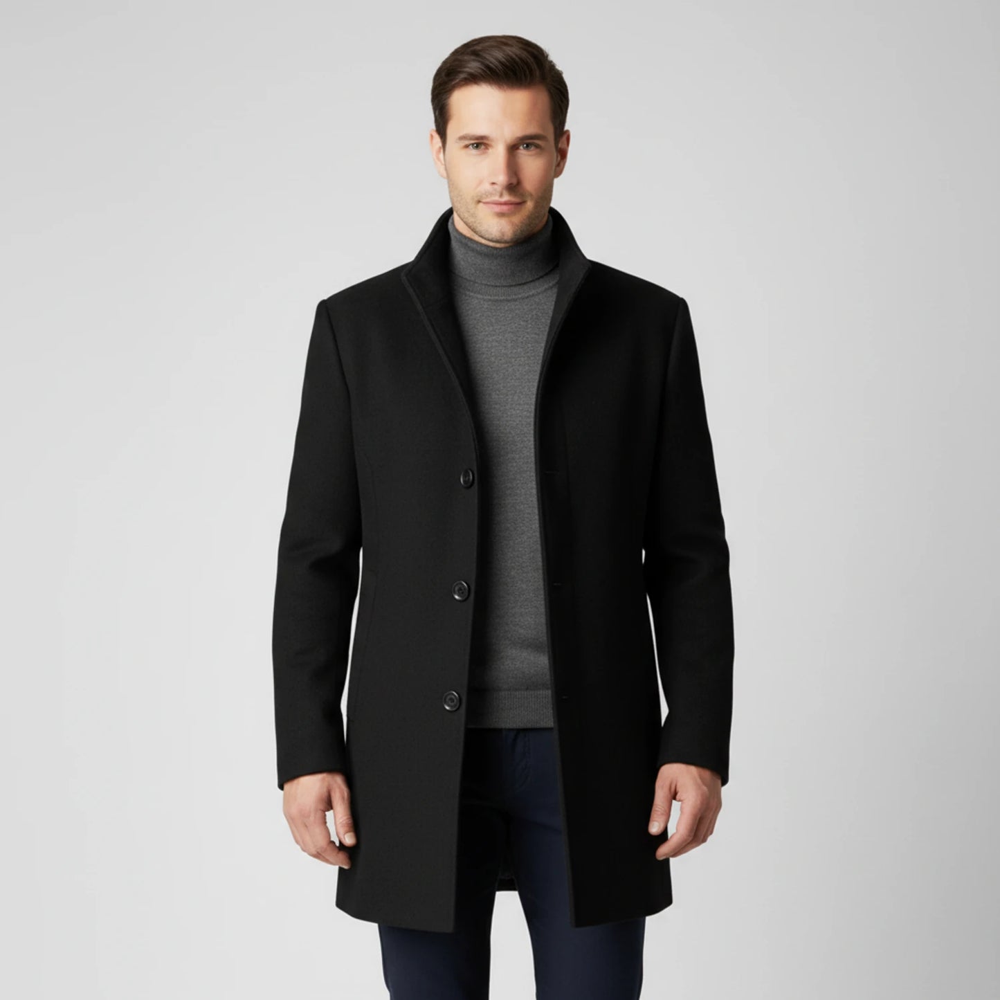 Men's Notched Lapel Overcoat image