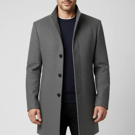 Men's Notched Lapel Overcoat image