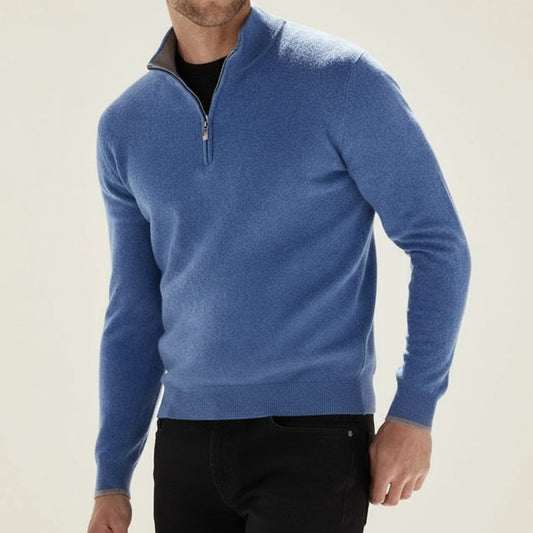 Men's Casual Quarter-Zip Sweater