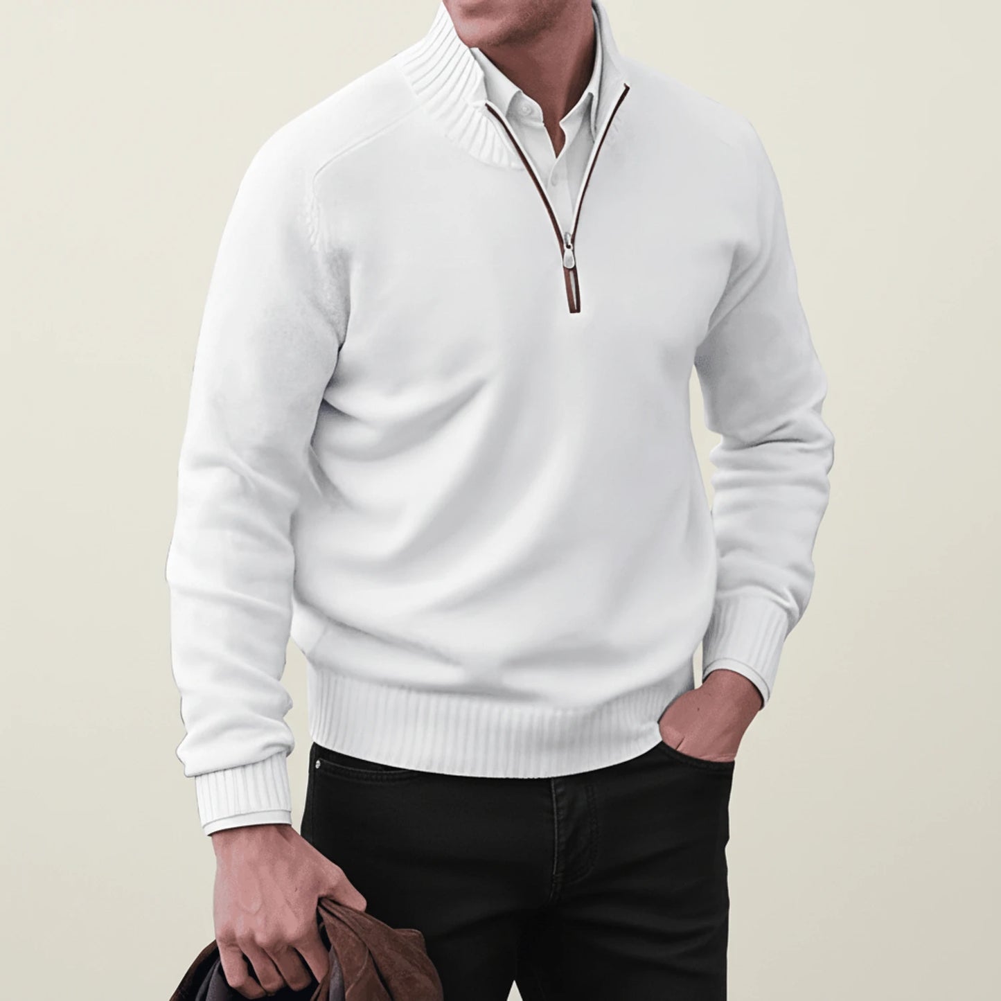 Men's Quarter-Zip Pullover Sweater