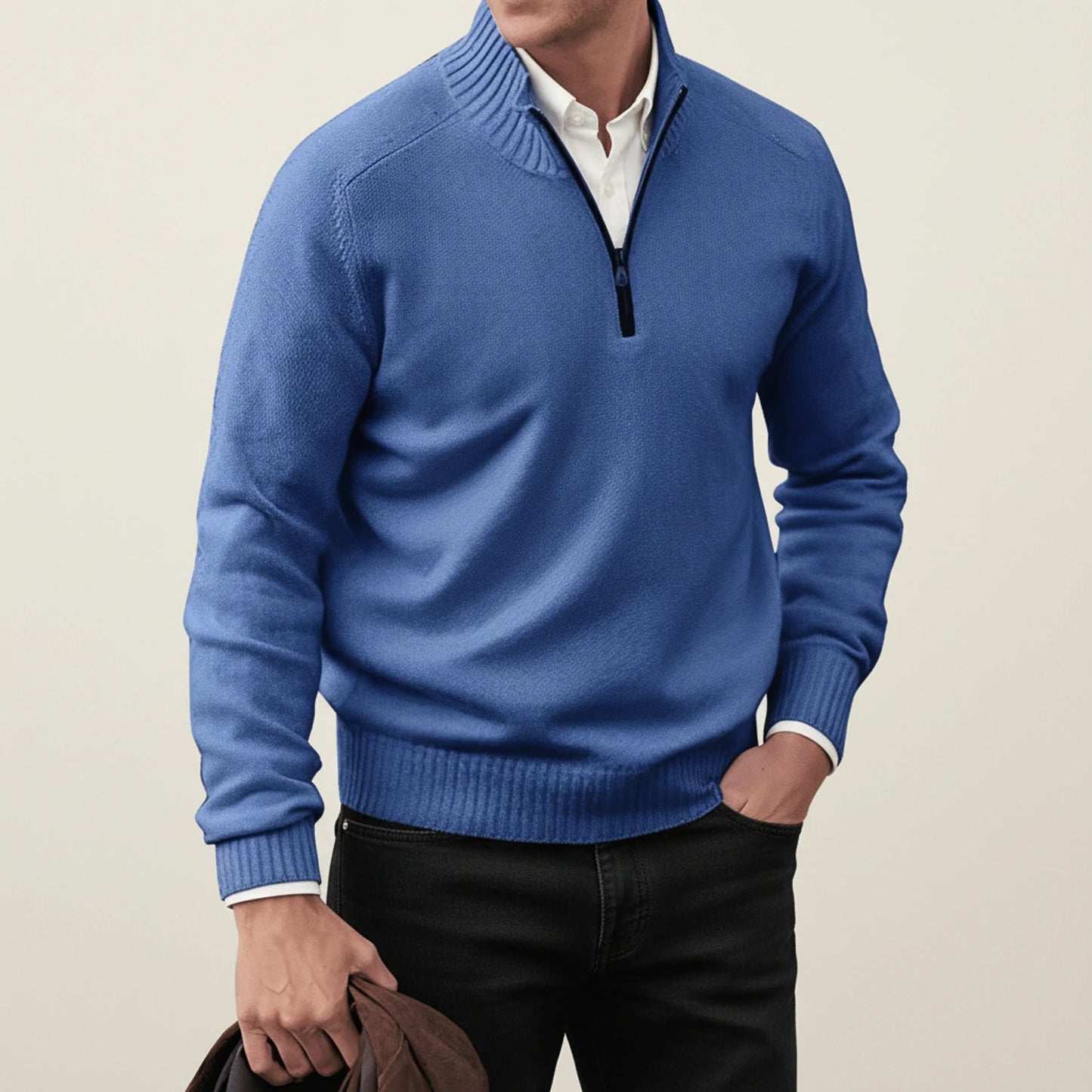 Men's Quarter-Zip Pullover Sweater