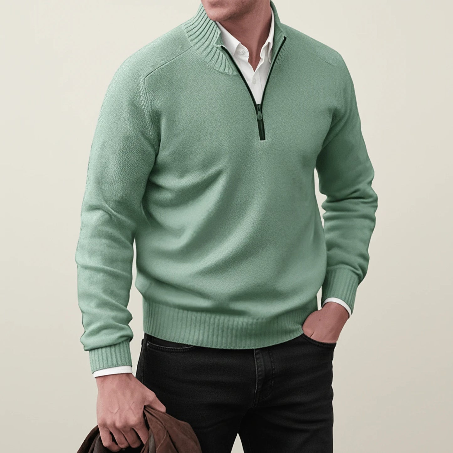 Men's Quarter-Zip Pullover Sweater