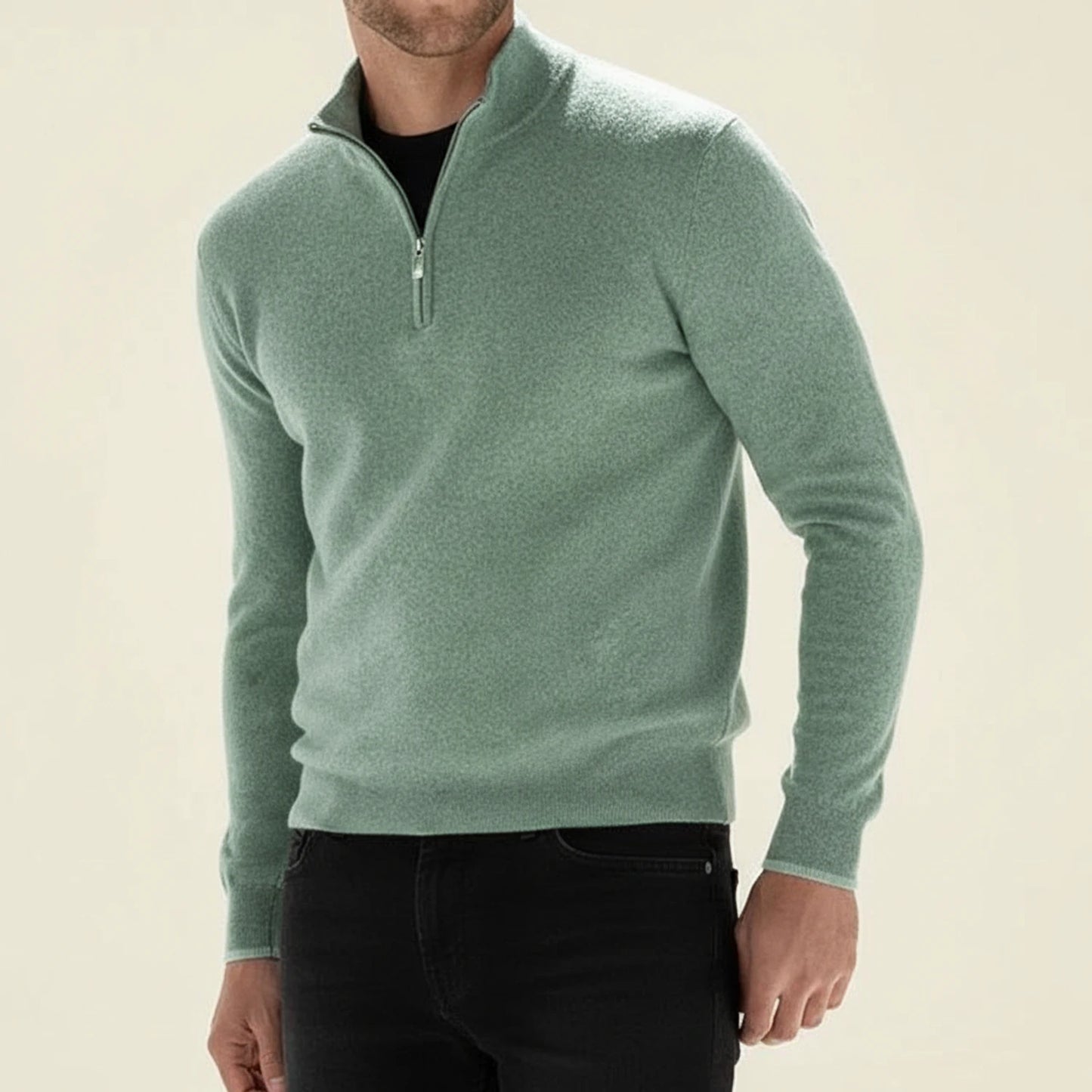 Men's Casual Quarter-Zip Sweater