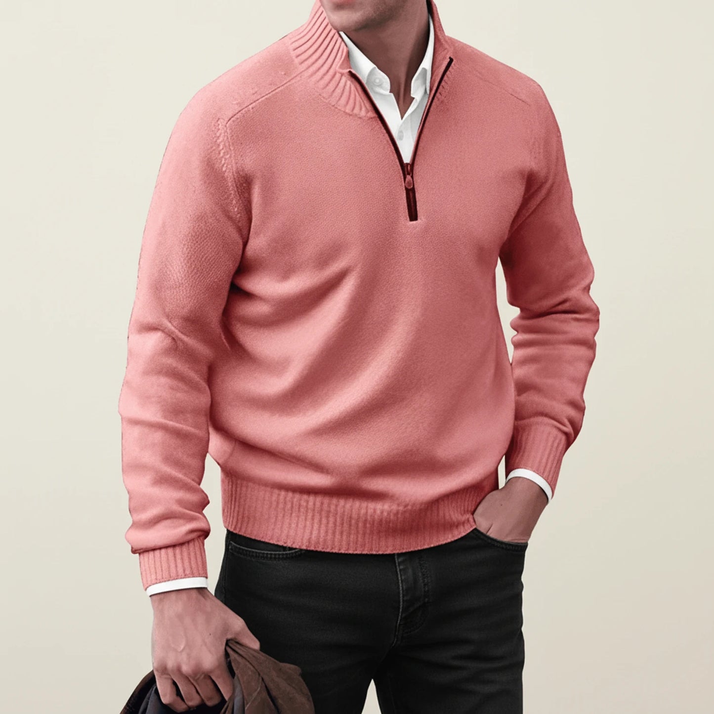 Men's Quarter-Zip Pullover Sweater