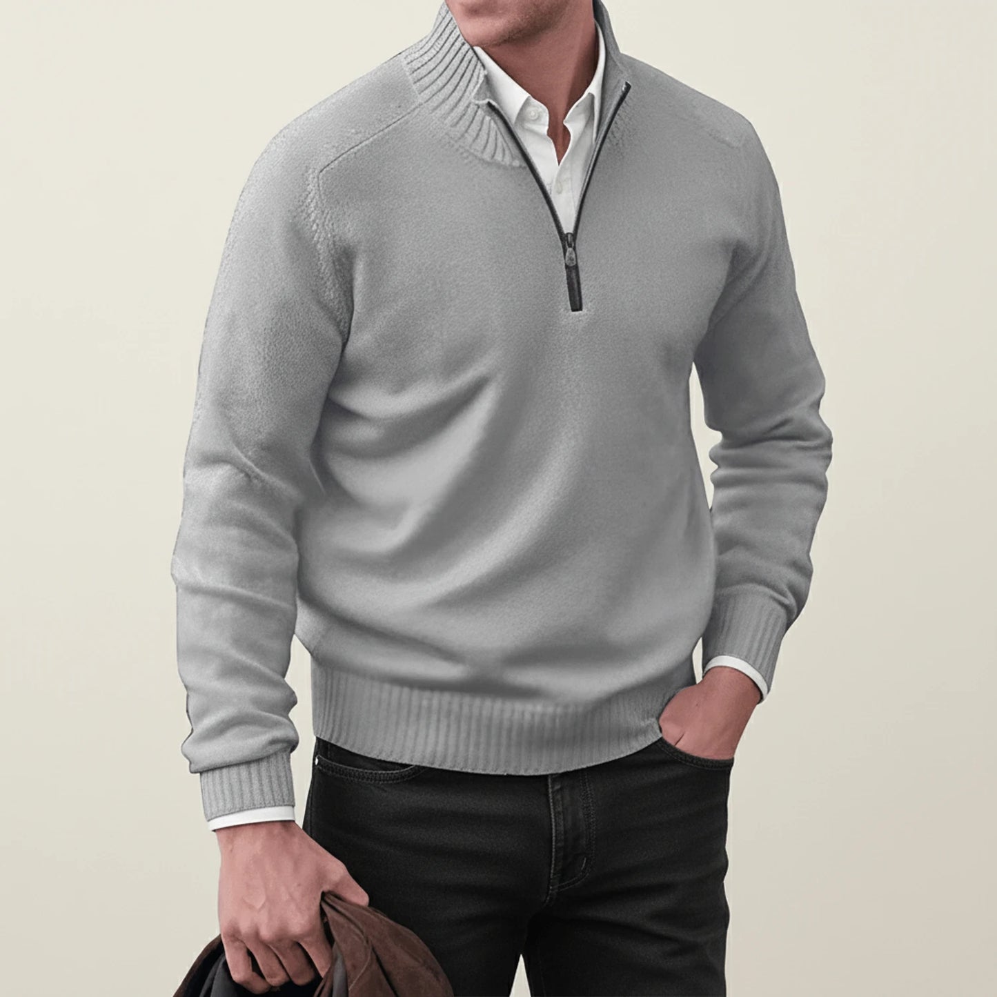 Men's Quarter-Zip Pullover Sweater
