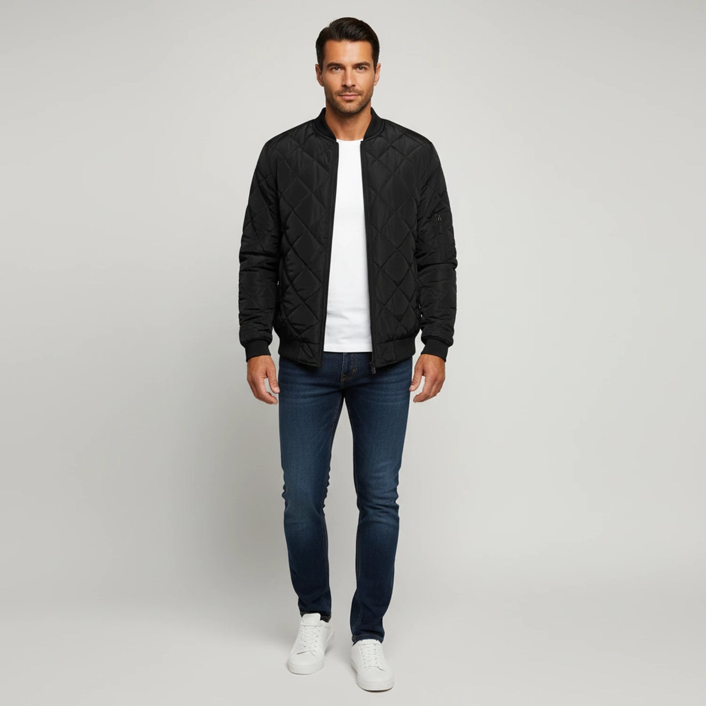 Men's Quilted Bomber Jacket image