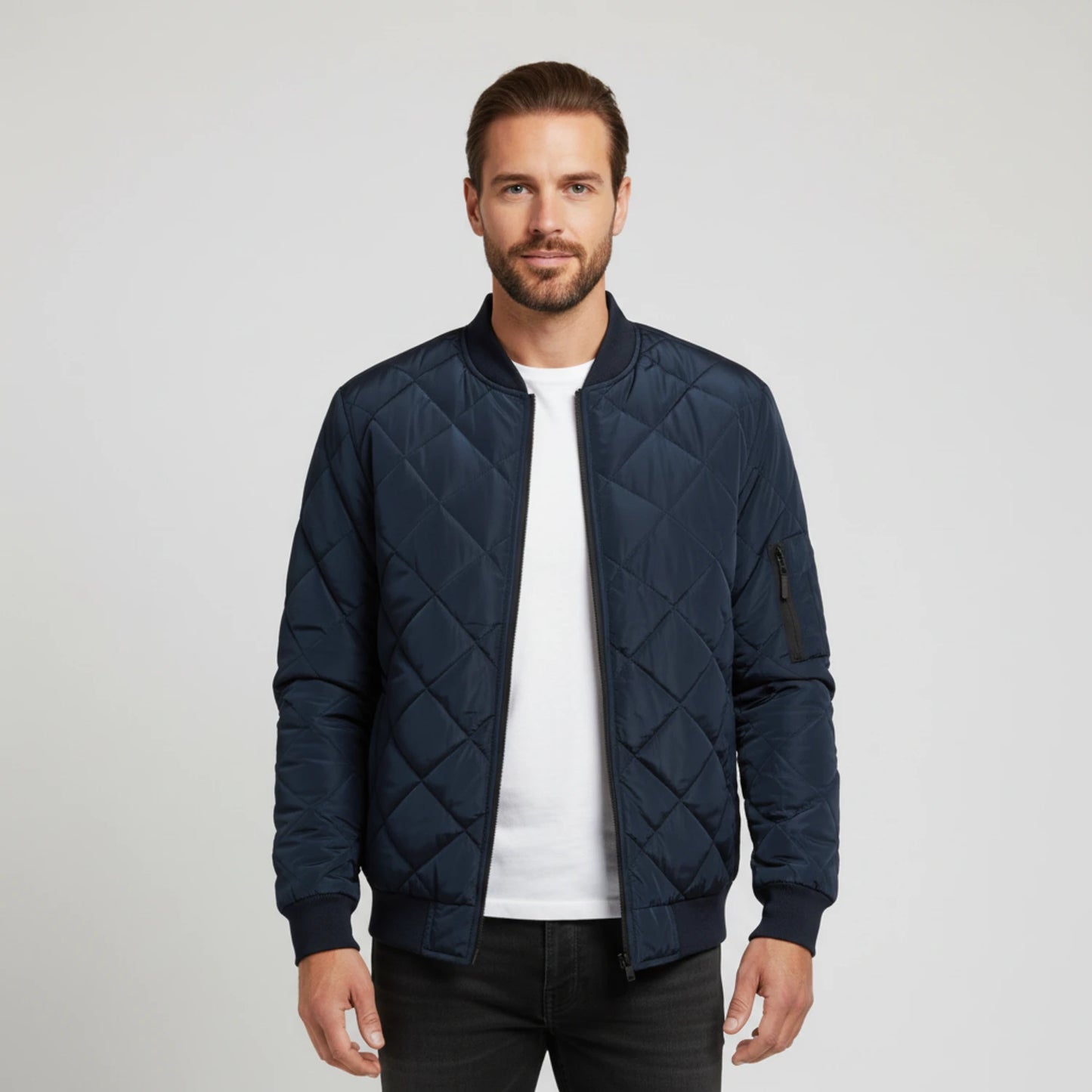 Men's Quilted Bomber Jacket image