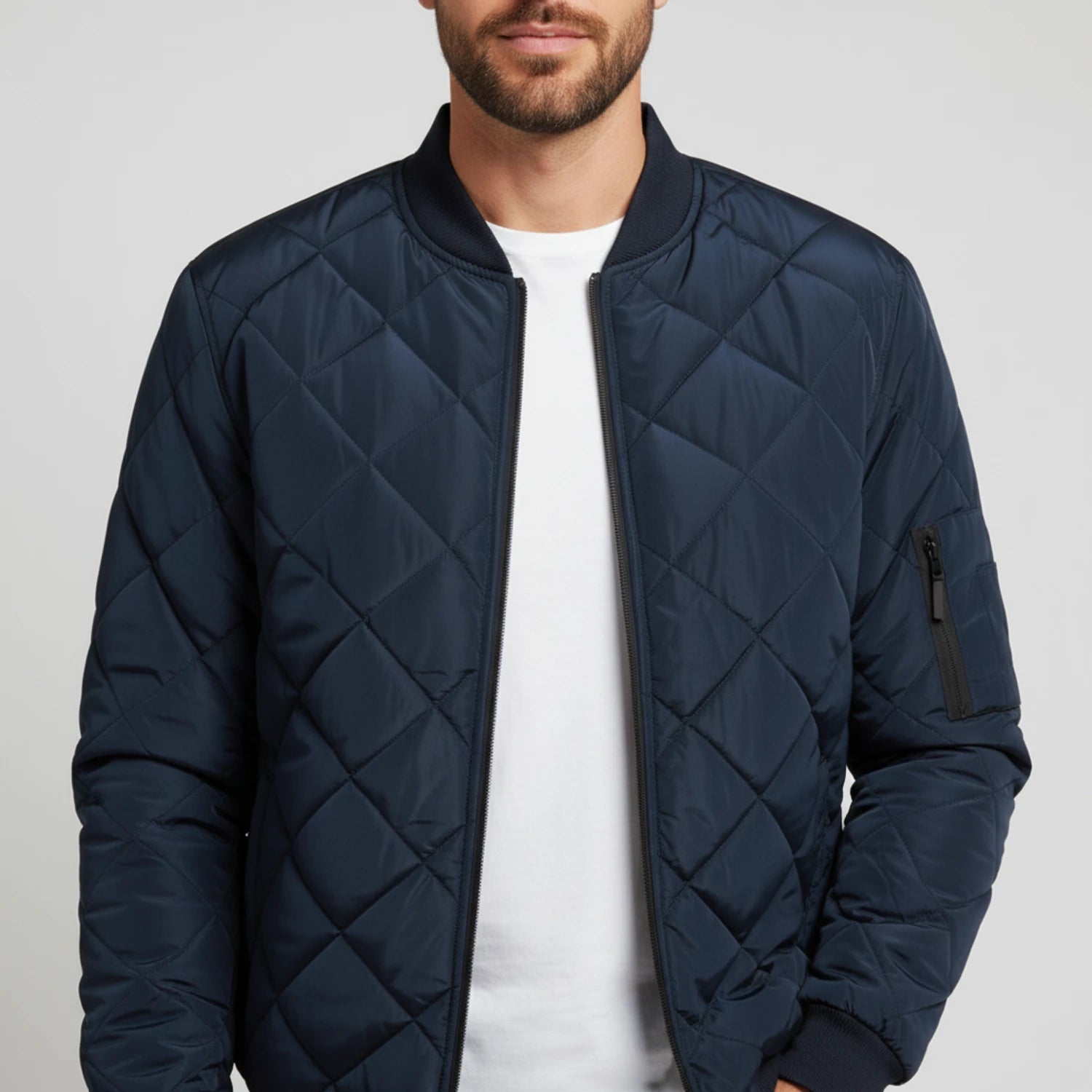Men's Quilted Bomber Jacket image