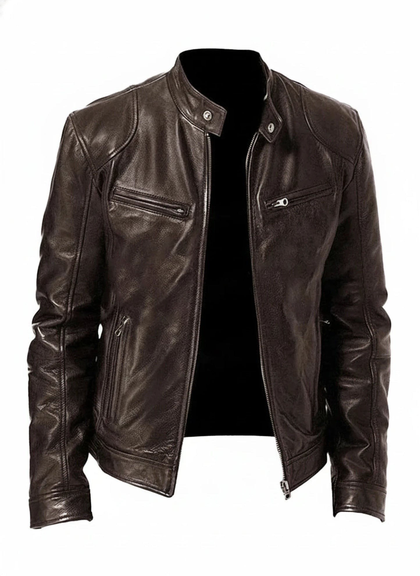 Men's PU Leather Racer Style Jacket
