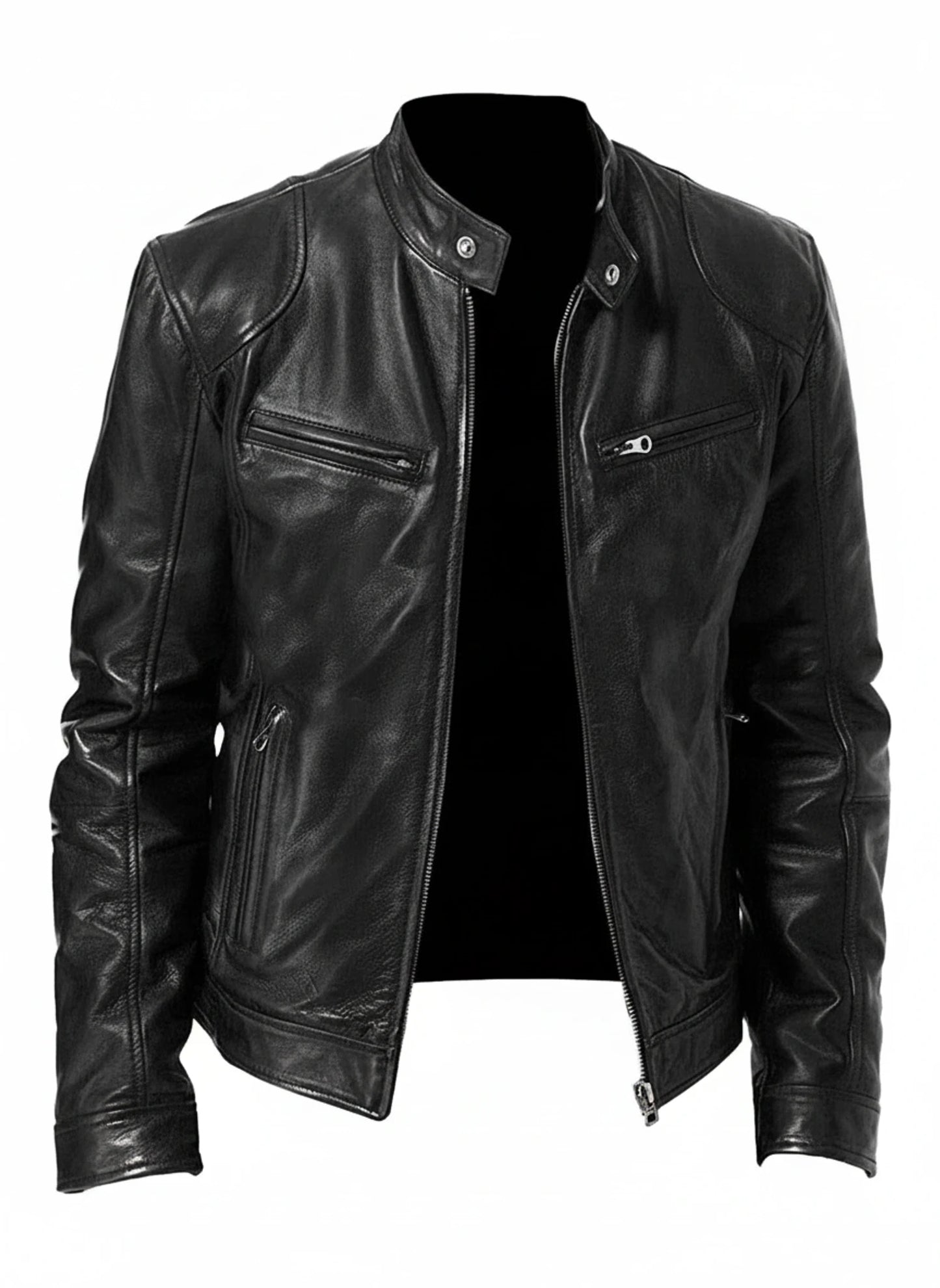 Men's PU Leather Racer Style Jacket