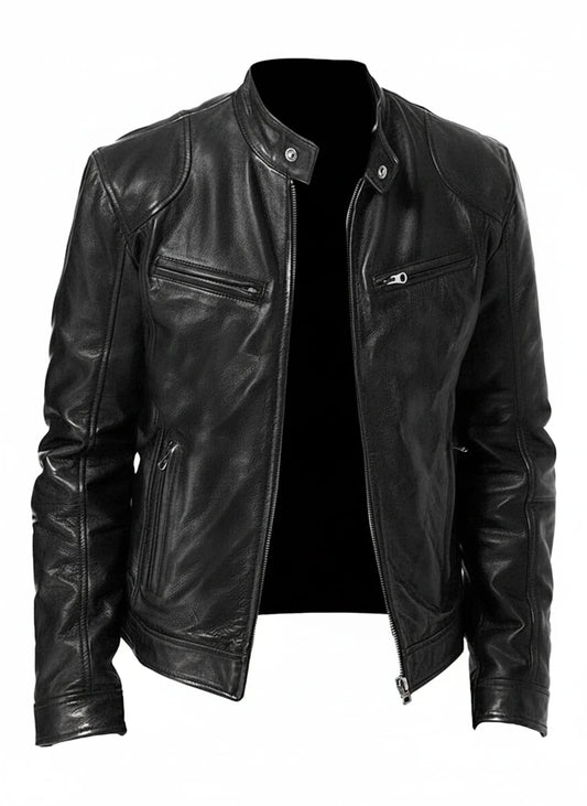 Men's PU Leather Racer Style Jacket